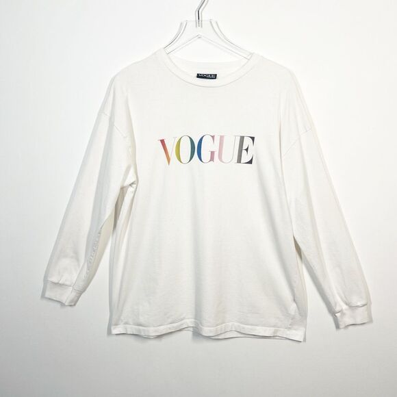 Vogue Magazine Collection Japan Women's Size Large White Long Sleeve T-Shirt - Picture 2 of 8